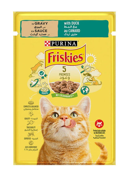 Friskies Duck Chunks in Gravy Cat Food 85G - PURINA