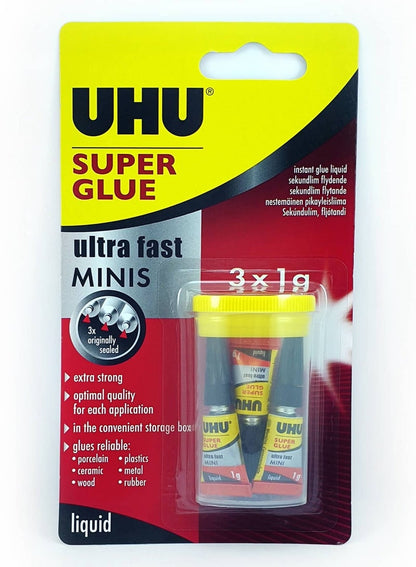 UHU Super Glue Mini Pack 1G x 3