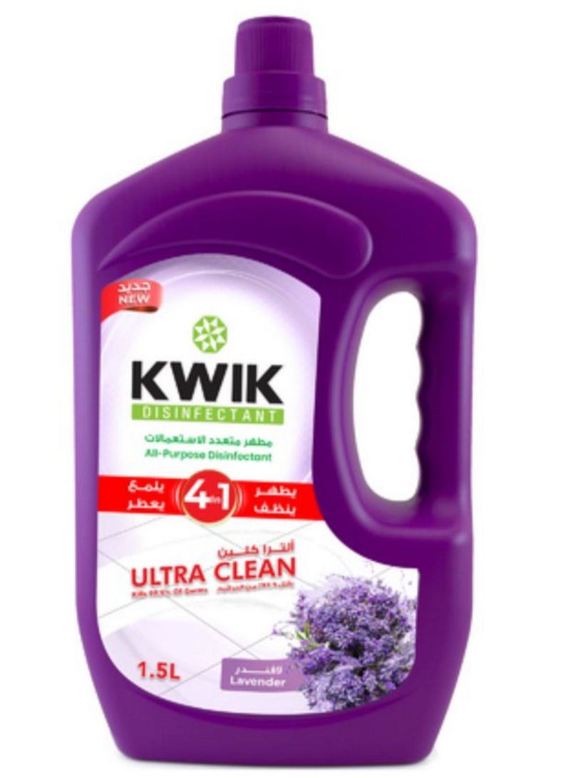 Kwik Ultra Clean Lavender Disinfectant 1.5 L
