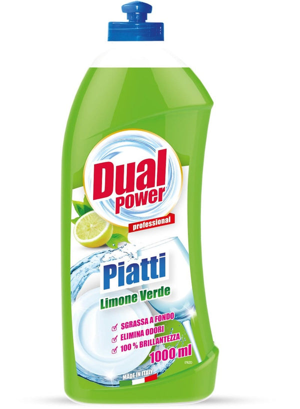 Dual Power Green Lemon Dishwashing Liquid 1000 ML