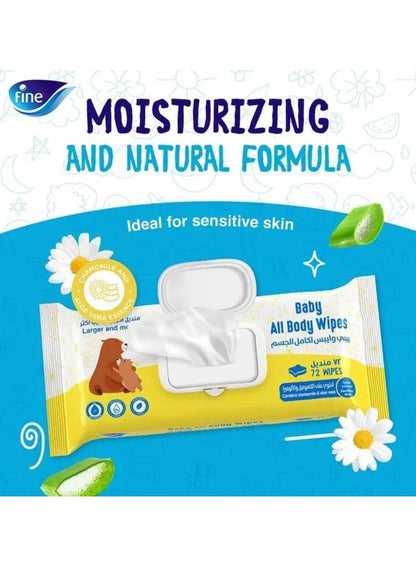 Fine Baby All Body Wipes with Chamomile & Aloe Vera