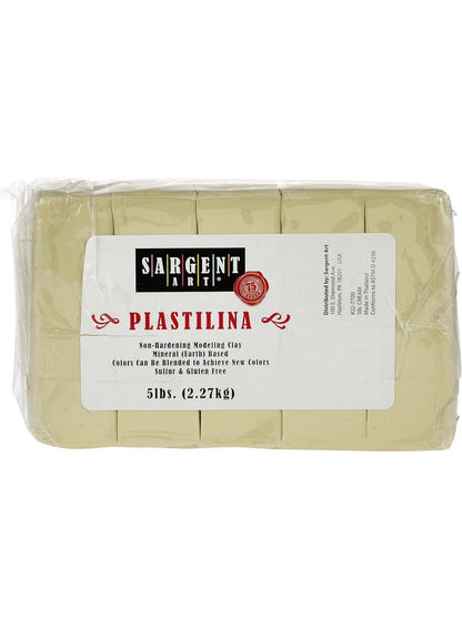 SARGENT ART Non Hardening Plastilina Modeling Clay Cream