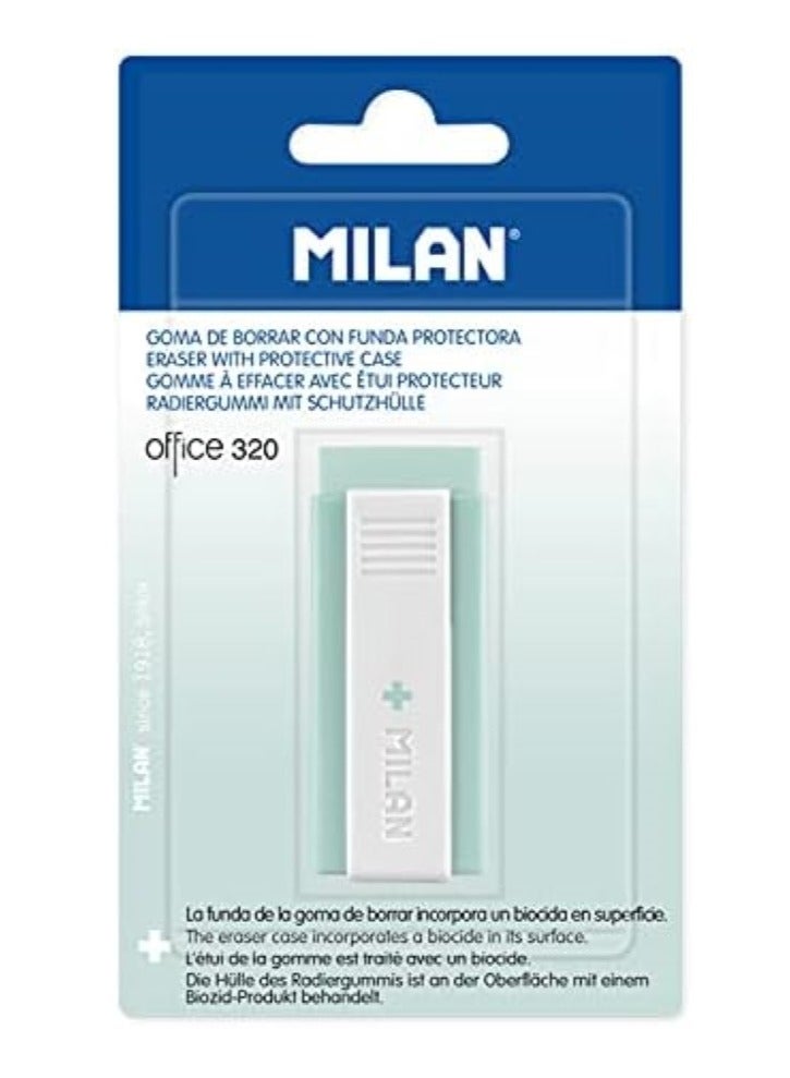 MILAN Blister Rubber With Case - Premium Eraser