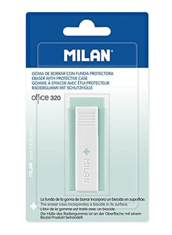 MILAN Blister Rubber With Case - Premium Eraser