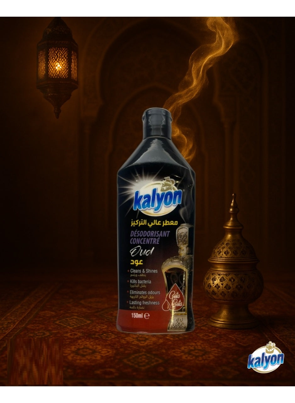 adds shine, concentrated deodorizing, concentrated deodorizing cleaner, cool dry, deep cleaning, deodorizing cleaner, dry place, kalyon, kalyon oud, name oud, oud concentrated, oud concentrated deodorizing, pets avoid, place away, rich long
