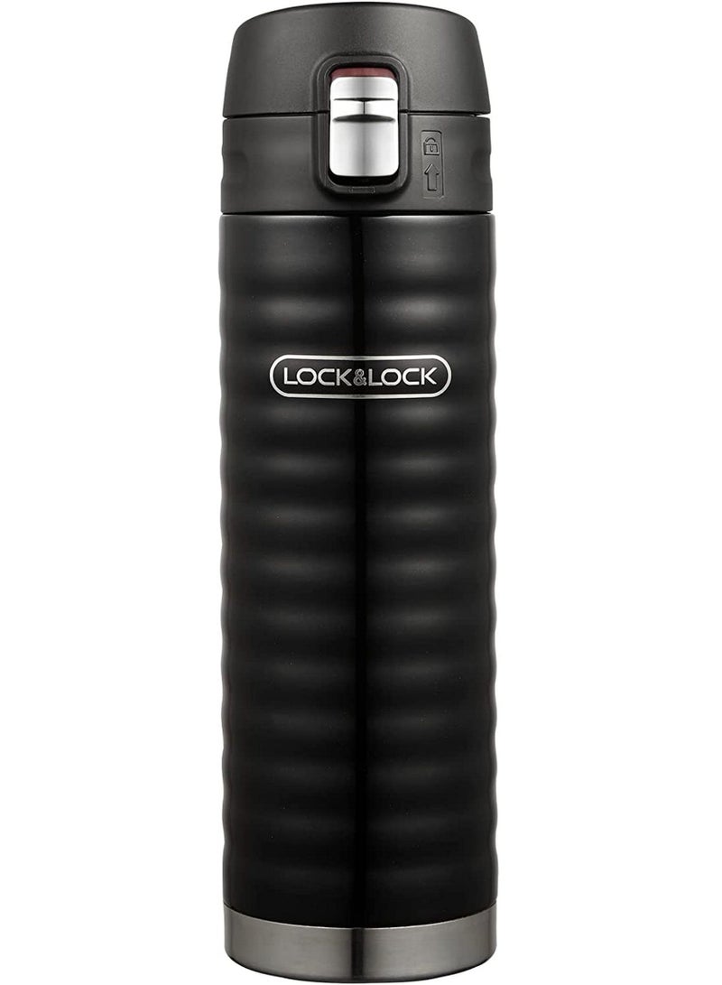 LOCK & LOCK Black Wave One Touch Tumbler 450ml
