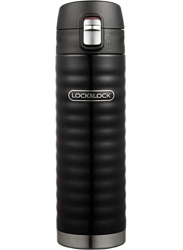 LOCK & LOCK Black Wave One Touch Tumbler 450ml