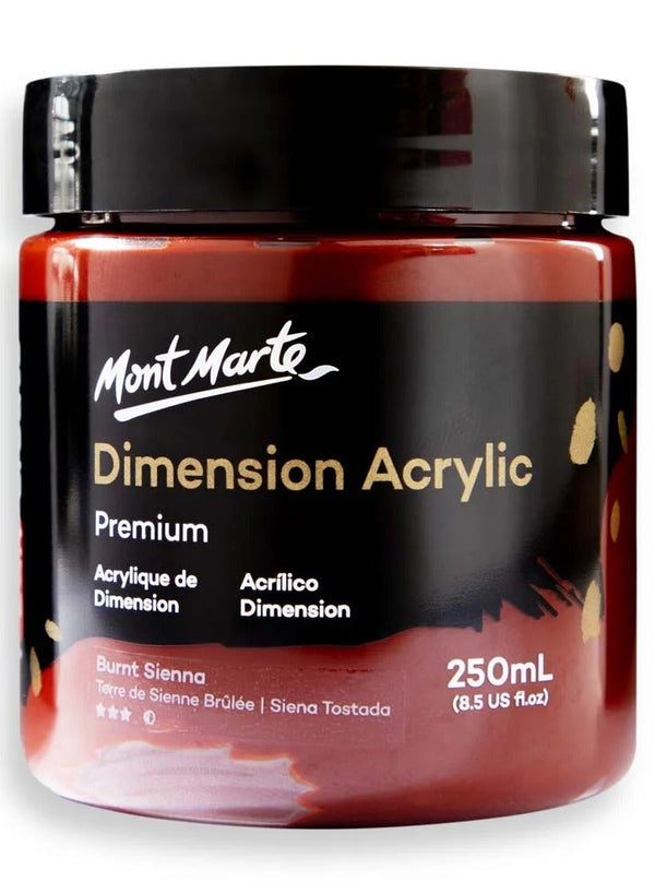 Mont Marte Burnt Sienna Acrylic Paint 250ml