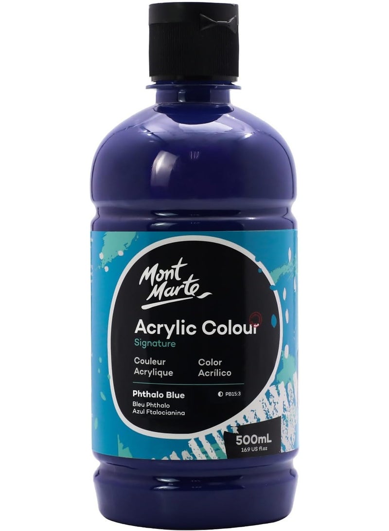 Mont Marte Acrylic Colour Phthalo Blue 500 ML