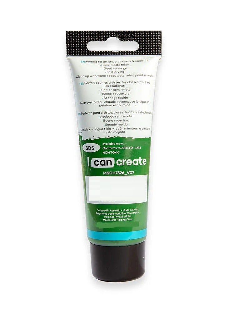 Mont Marte Acrylic Paint Sap Green 75ML Tube