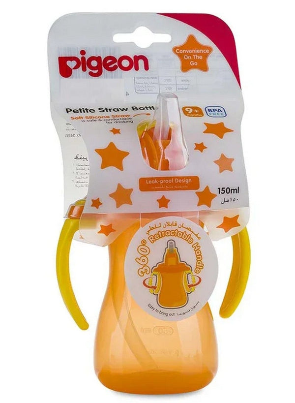PIGEON Petite Straw Bottle 150 ML Orange