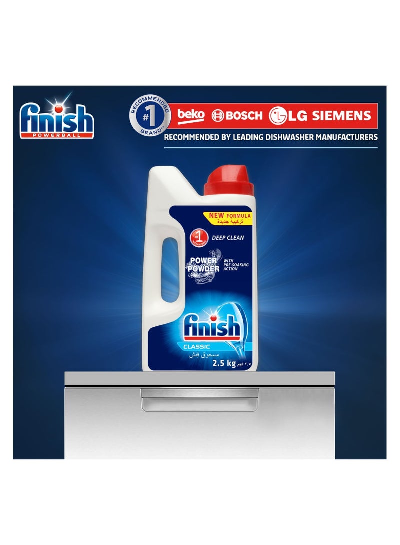 Finish Classic Power Dishwasher Detergent Powder 2.5 Kg