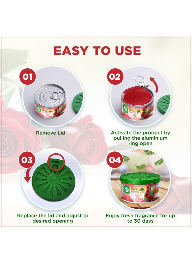 Air Wick Scented Gel Freshener, Rose 70g