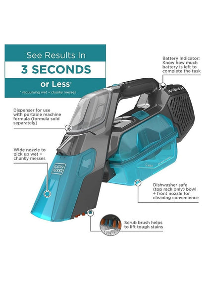 BLACK+DECKER Cordless Spillbuster Portable Cleaner