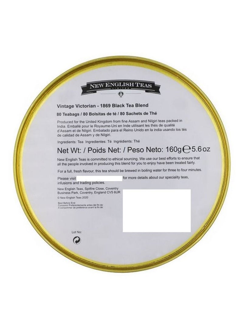 NEW ENGLISH TEAS 1869 Black Tea Blend 80 Tea Bags