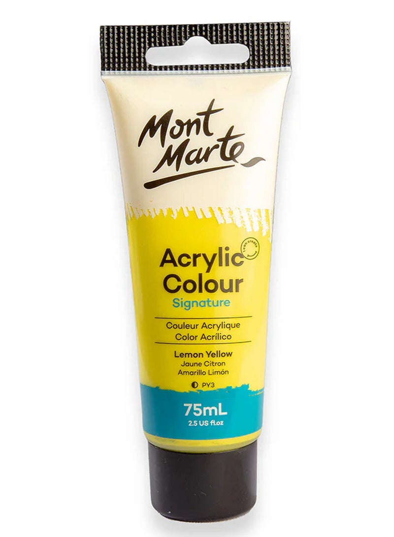 Mont Marte Acrylic Colour Paint Lemon Yellow 75 ML