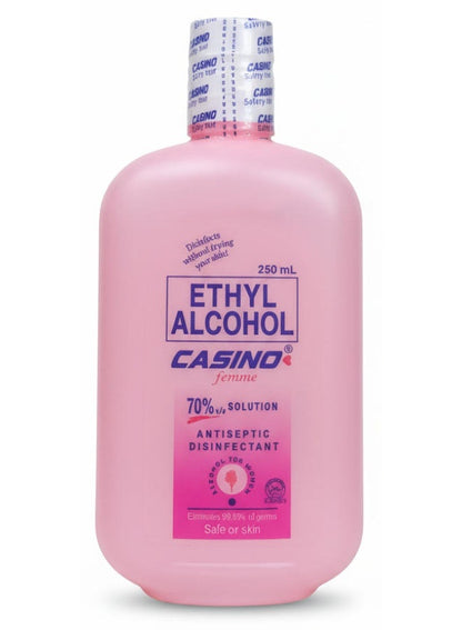 Casino Ethyl Alcohol Femme Eliminates 99.9% Of Germs Antiseptics Disinfectant 250 ML