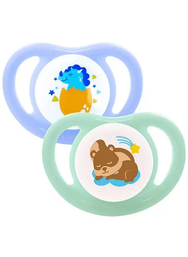 Pigeon Mini Light Dino Egg & Squirrel Pacifier Set