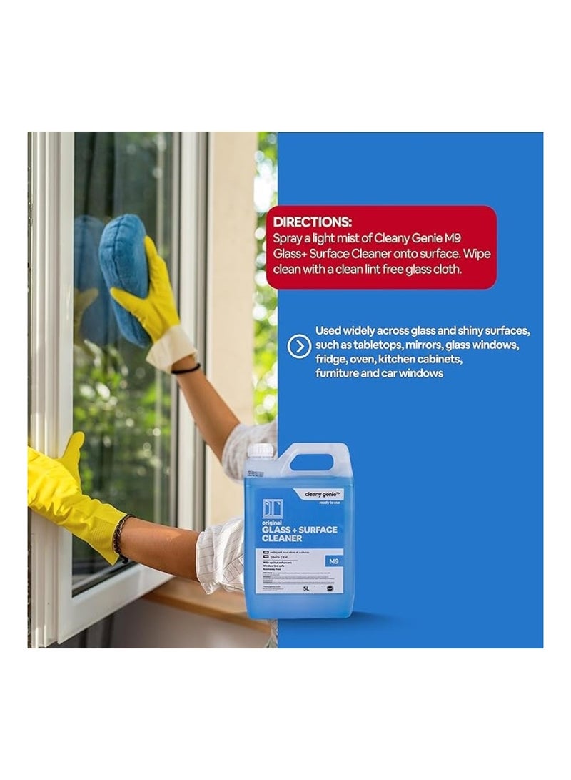 Cleany Genie Glass & Surface Cleaner Liquid 5L