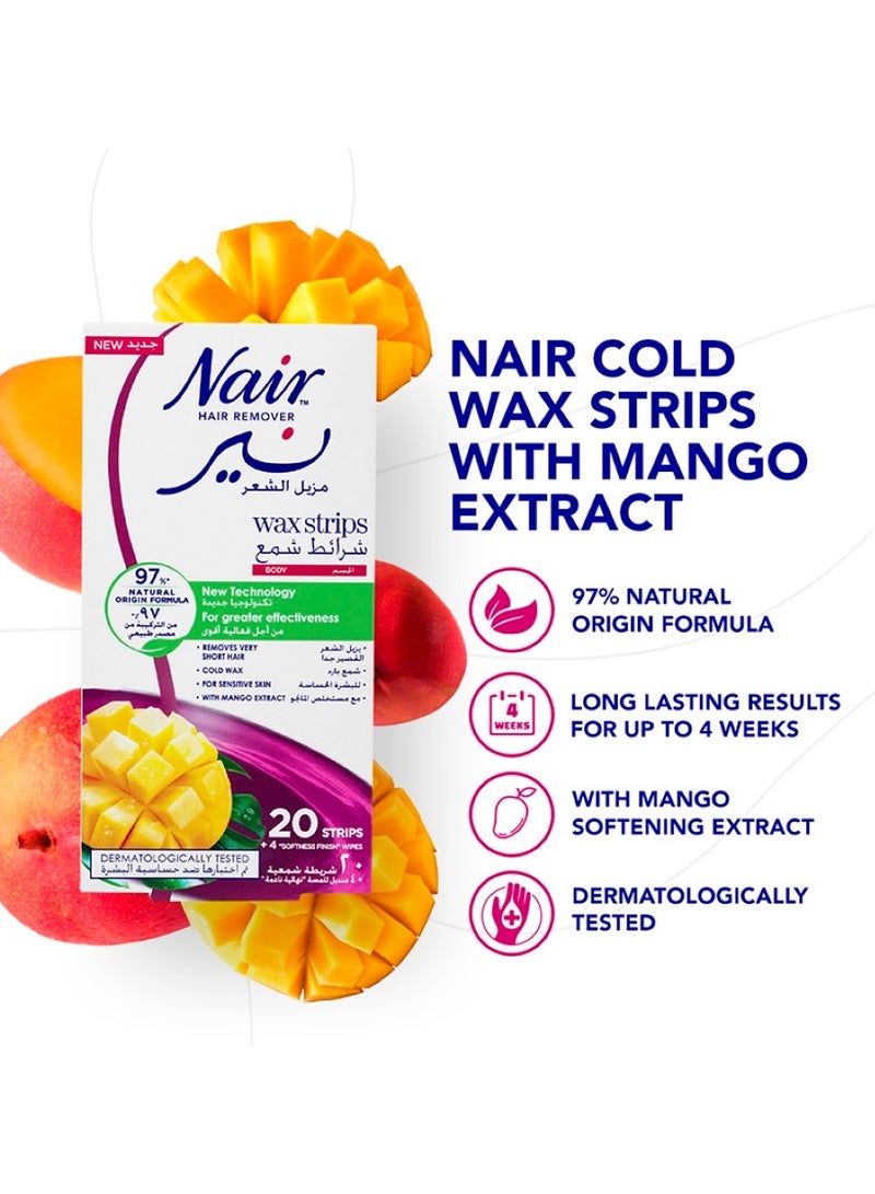 Nair Body Wax Strips With Mango Extracts