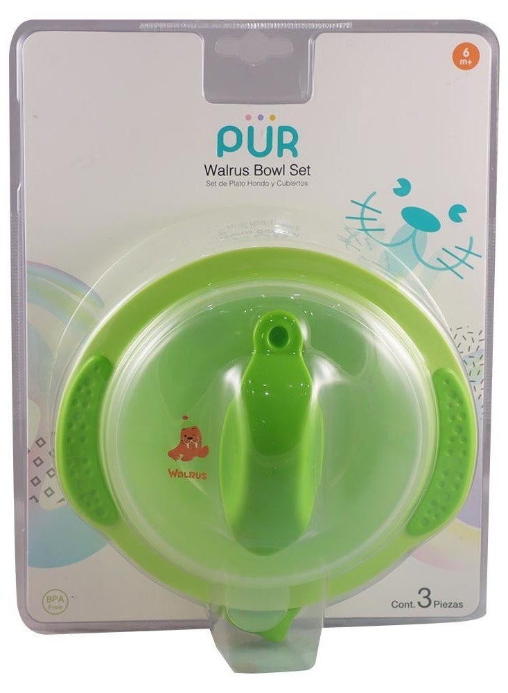 Pur Pur Walrus Mealtime Set Green