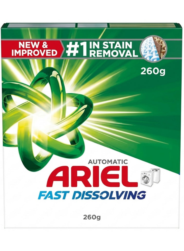 ariel, automatic fast, automatic fast dissolving, cool dry, detergent powder, detergent powder 260g, dissolving laundry, dissolving laundry detergent, fast dissolving, fast dissolving laundry, laundry detergent, laundry detergent powder, powder 260g, stai