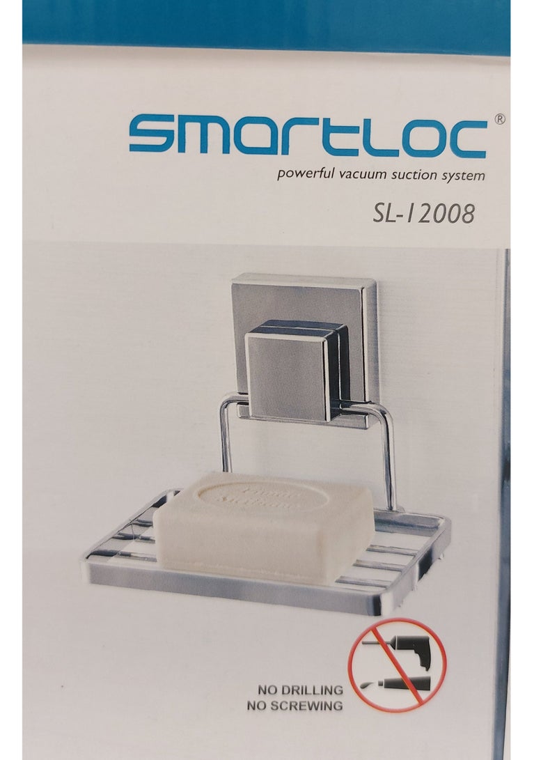 SMARTLOC Vacuum Suction Soap Holder Silver