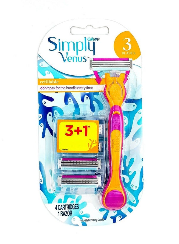 Gillette Simply Venus Hybrid 4 Blades +1 Handle
