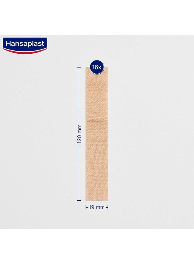 dry place, elastic finger, elastic finger strips, extra long, finger strips, gently dry, hansaplast, long wrap, non-stick, place even, secure hold, skin apply, small cuts, water dirt, wound pad