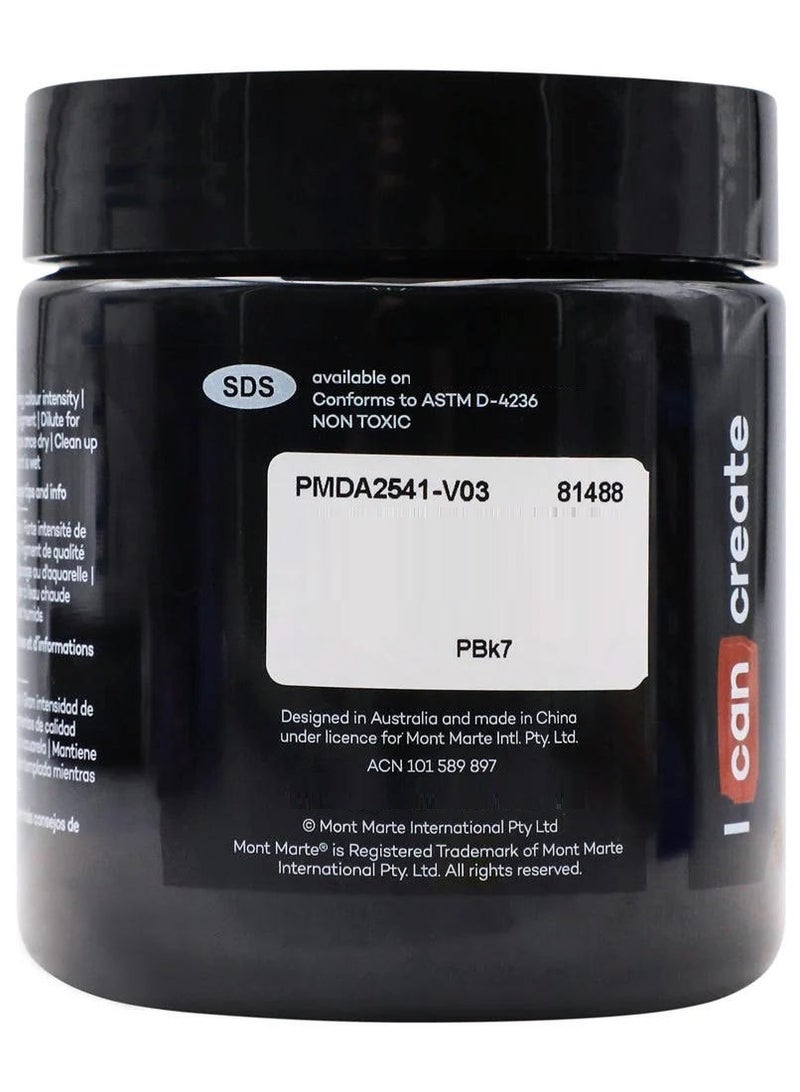 Mont Marte Dimension Acrylic 250ML Lamp Black
