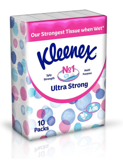 Kleenex Ultra Strong Facial Tissue - 10 Soft Packs