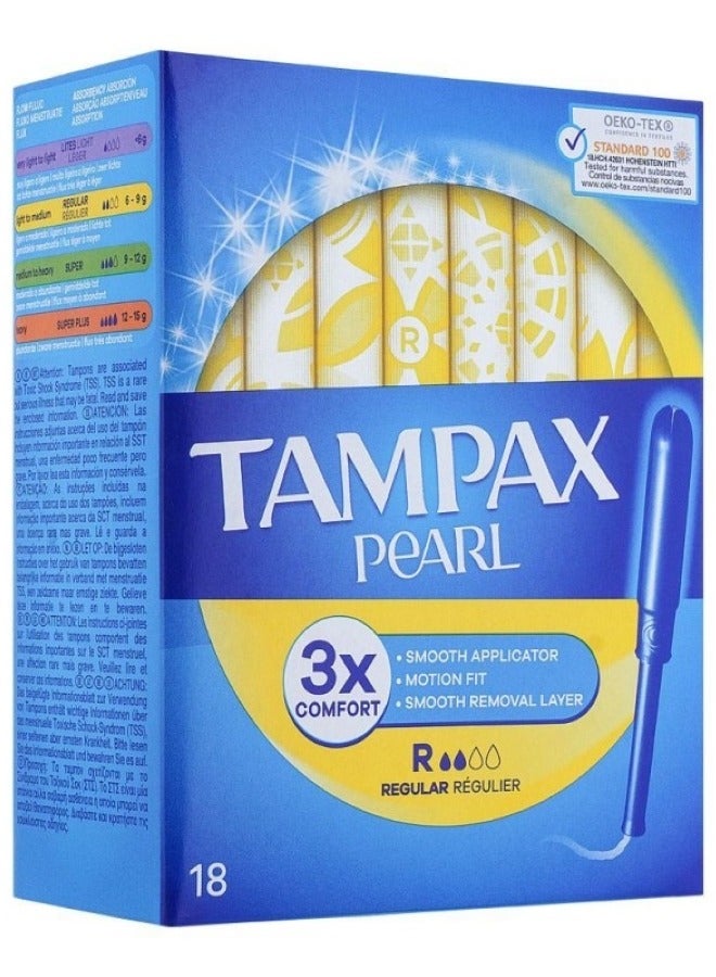 Tampax Pearl 3X Comfort Tampoons - 18 Pcs Pack