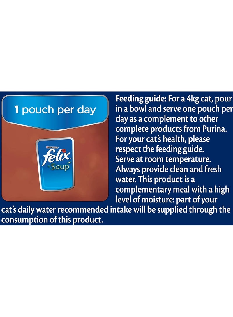PURINA Felix Soup Tender Strips with Beef Chicken Lamb