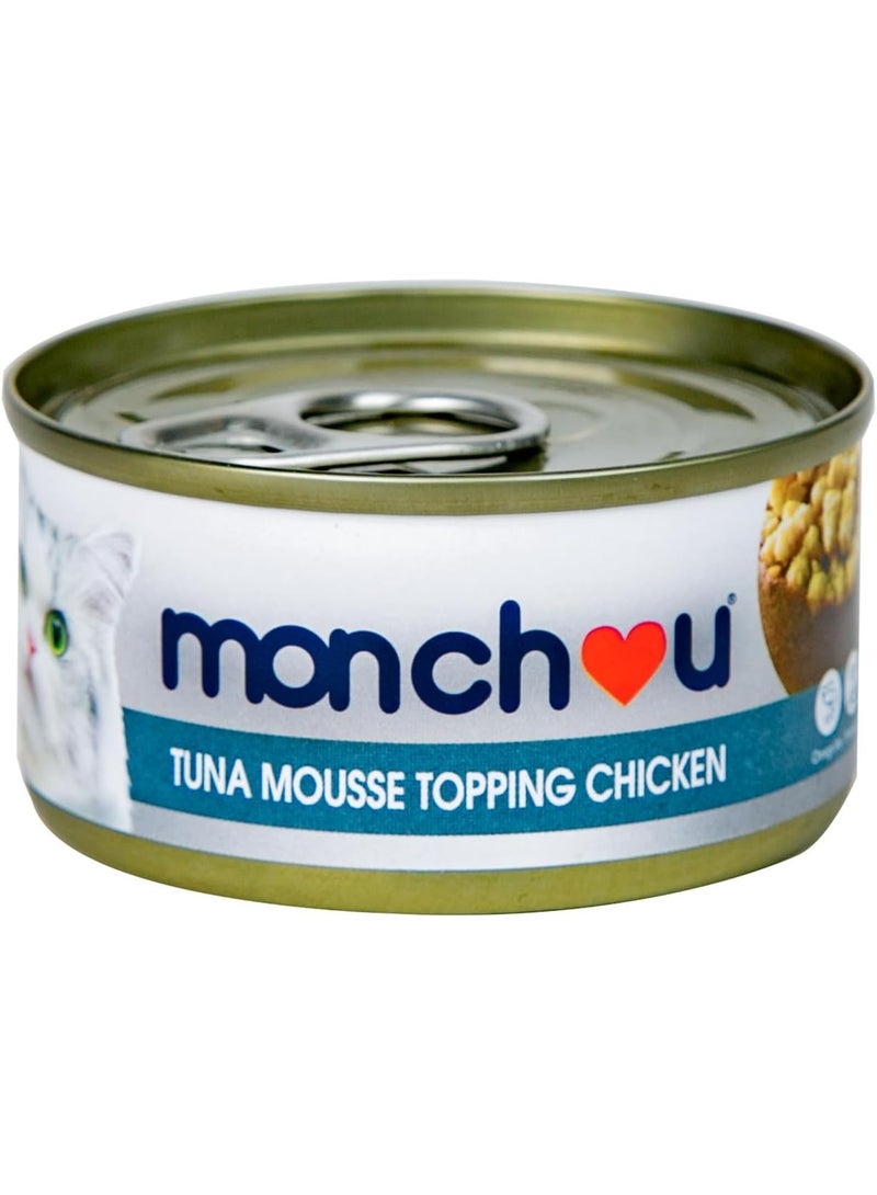 Monchou Tuna Mousse Chicken Topping for Cats
