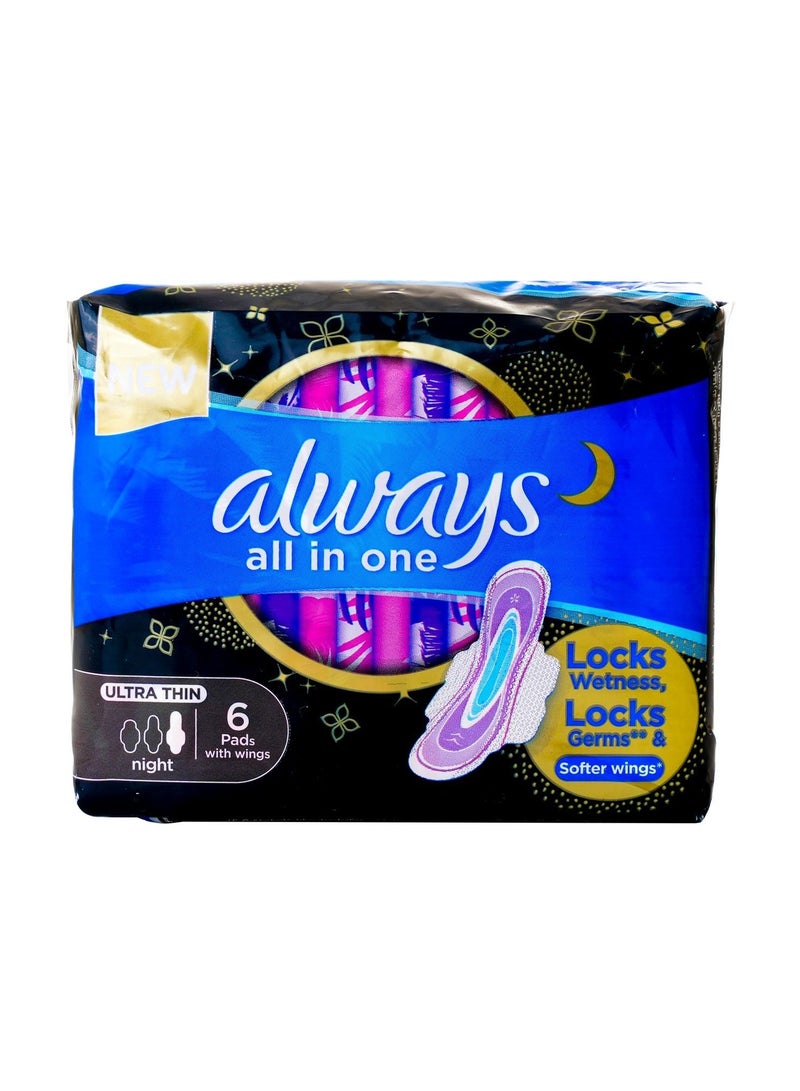Always All In 1 Ultra Thin Night Pads