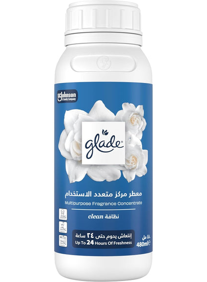 aroma adds, cap support, clean fresh, clean linen, clean linen scent, day clean, fragrance concentrate, fresh aroma, glade, linen scent, multipurpose fragrance, multipurpose fragrance concentrate, needs key, secure cap, skin keep