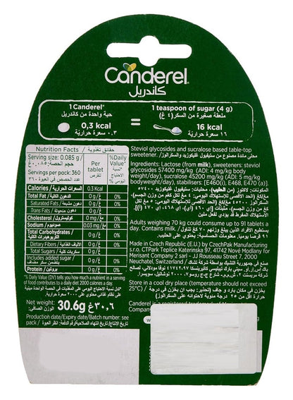 Canderel Stevia 300+60 Tabs Sweetener
