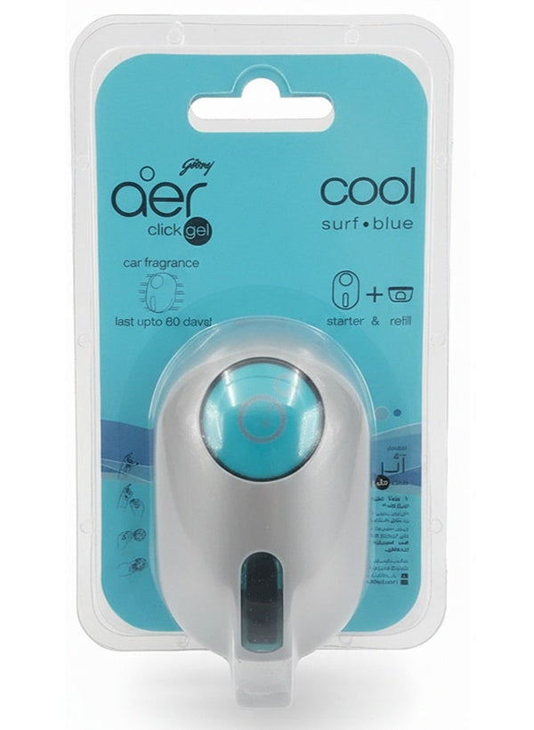 Godrej Aer Click Car Vent Air Freshener Cool Surf Blue