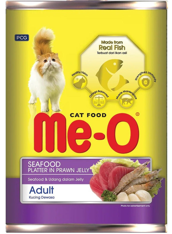 Me-O Adult Cat Wet Food with Seafood 400g