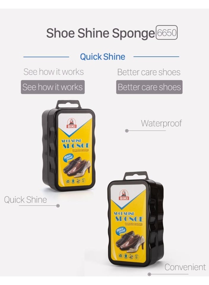 Biki Shoe Shine Sponge - Quick Shine & Protection