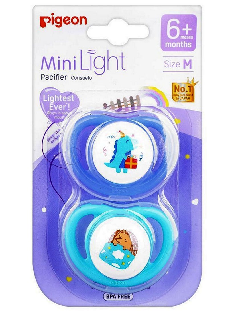 Pigeon Mini Light Dino & Hedgehog Pacifier Set