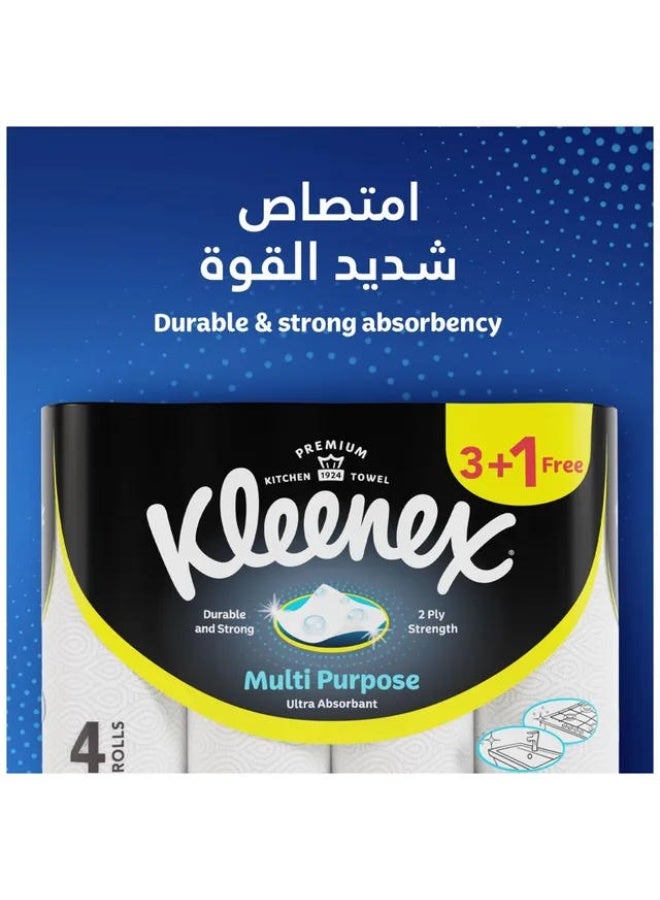 Kleenex Multi Purpose Kitchen Towels - 2 Ply, 4 Rolls