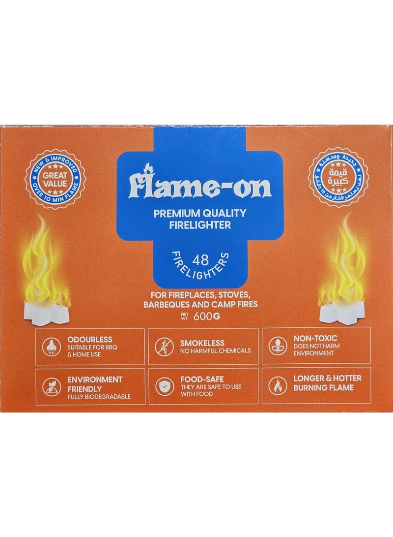 Fire Lighter Cubes for BBQs & Campfires - Flame-On