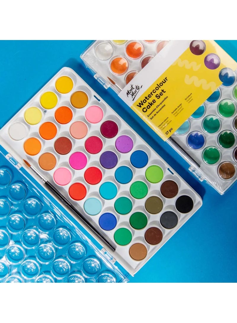 Mont Marte Watercolour Cake Set Discovery 37Pc