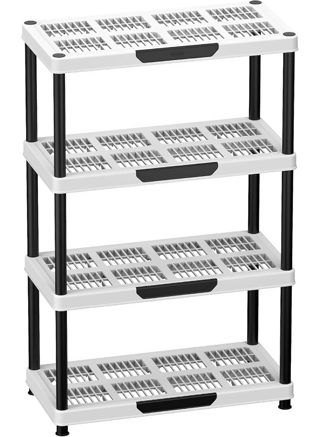 Cosmoplast 4-Tiers Shelving Storage Rack White