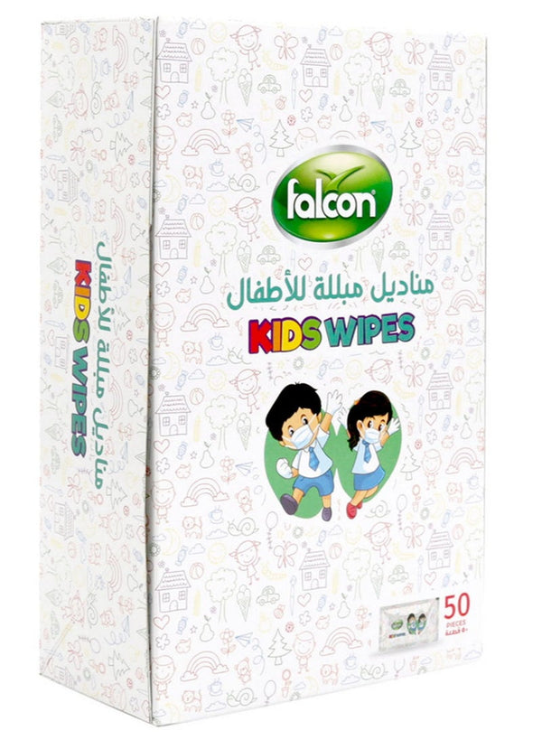 Falcon Kids Refreshing Wet Wipes 50 Pcs Pack