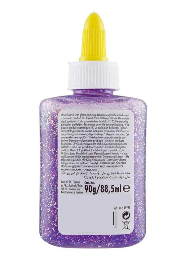 UHU Glitter Glue Purple Bottle 88.5 ML