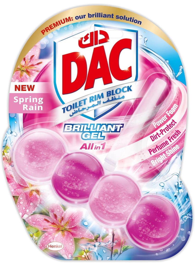 Dac Brilliant Gel Toilet Rim Block Spring Rain