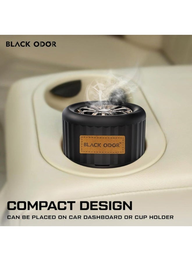 Elegant BLACK ODOR Lucky Wheel Car Air Freshener