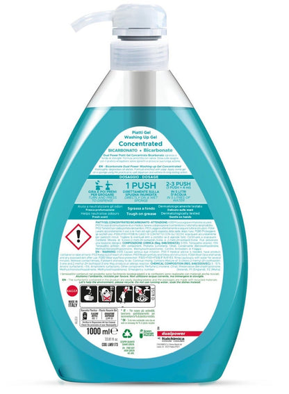 Dual Power Concentrated Washing Up Gel 1 L